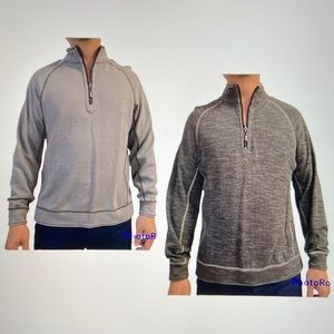 Tommy Bahamas Reversible Flipshore Half-Zip Sweater Men- Medium
